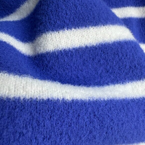 Banana Republic Long Sleeve Crew Neck Blue/White Striped Sweater Women's Size M - Picture 7 of 8